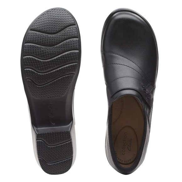 Clark’s collection ULTIMATE comfort ANGIE PEARL BLACK LEATHER Upper CUIR NOIR - Picture 4 of 16